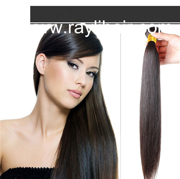 silky straight natural black color human hair weaving
