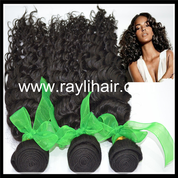 deep curly 100% virgin hair machine hair weaving