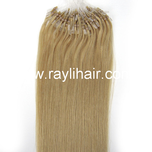 silky straight micro ring loop human hair extension