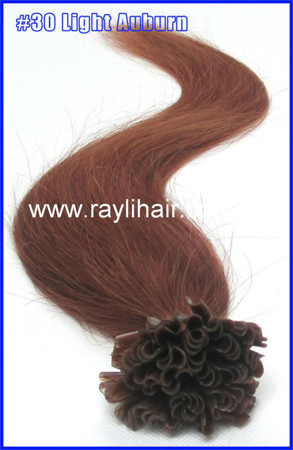 U tip pre-bonded hair extension silky straight