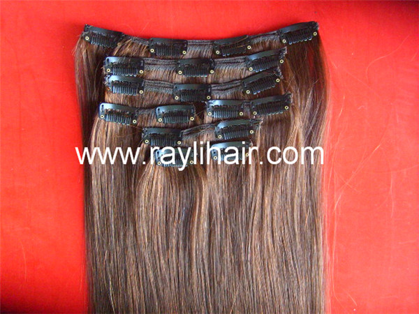 100% human hair clip in hair extension