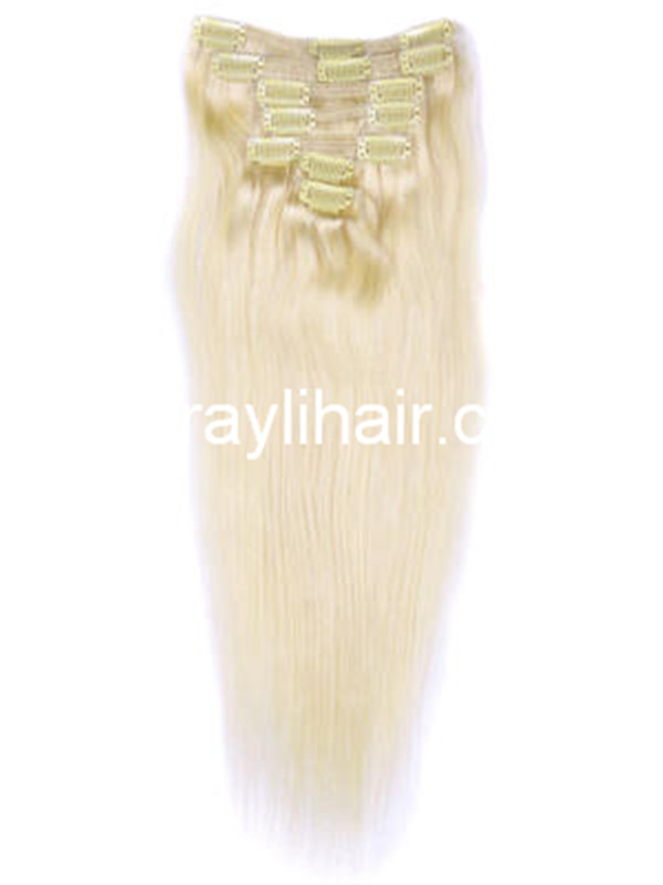 good quality 100% virgin human hair clip on hair extension